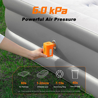 RoosCamp Pompe à air électrique portable mini, adaptateur de valve, gonfleur puissant 6.0kPa, lanterne de camping et anti-moustiques 4-en-1 en plastique