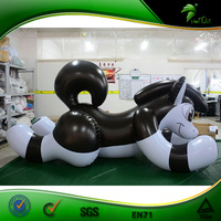 Beau cheval gonflable, cheval noir fait sur commande gonflable d'air pour l'enfant