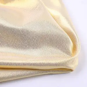New Arrival bán buôn kim loại Organza vải Kết cấu vải tuyn polyester Organza sợi cho quần áo