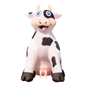Personalisasi 3.4x2.4x4mH balon sapi tiup Bingo mainan sapi tiup untuk iklan pertanian