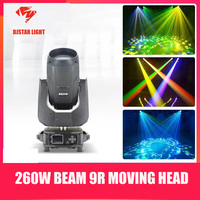 Luz de Haz Móvil para Escenario 9R Negra de 260W DMX512 RGBW, 2 Piezas en 1 Estuche, Efecto Arcoíris para TV, Clubes y Discotecas