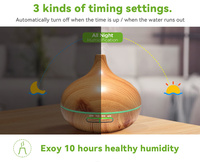 Humidificateur d'air aux huiles essentielles 150ML 300ML 500ML Diffuseur d'arômes électrique Machines avec télécommande 7 couleurs Veilleuse LED