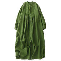 Robe longue ample en lin pour femme, nouvelle collection printemps-automne 2026, style tendance, vente en gros TKS Boutique