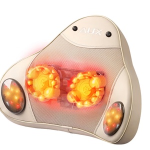 Coussin de massage chauffant AUX pour le dos, la colonne cervicale et lombaire, avec compresse chaude, à brancher, coffret cadeau - Product Image 5