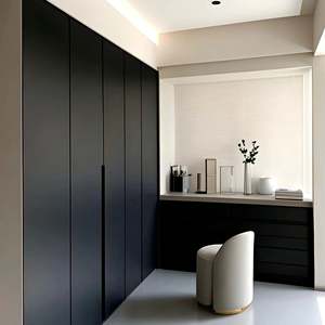 Système de placard de meubles de chambre à coucher personnalisé Armoire de rangement pour vêtements Armoire moderne en bois blanc - Product Image 1