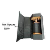 Boîte d'emballage magnétique haut de gamme personnalisée avec impression UV, emballage de vin en carton, logo personnalisé