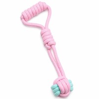 Jouet pour chien en corde de coton nouée, jouet à tirer tressé, jouet à mâcher pour animaux de compagnie noué à la main pour un jeu interactif