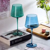M Vente en gros Verre en cristal à longue tige Verre à vin rouge bordeaux Verres à gobelet colorés