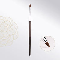 022 Gagang Kayu Ebony 41Pcs Kuas Makeup Logo Kuas Concealer Runcing Bulu Sintetis Tabung Tembaga