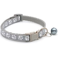 Nouvelles idées de produits : Collier réfléchissant à empreinte de patte unique avec clochette pour chat et chien