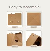 Boîtes cadeaux en papier personnalisées en forme de maison pour Noël, emballages de bonbons et de biscuits avec poignées, vente en gros pour les faveurs de mariage et de fête