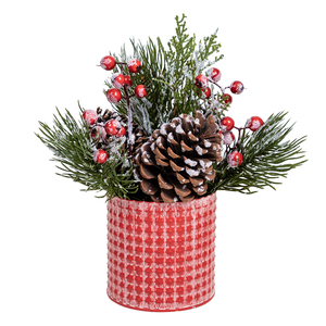 Co-Arts Red Pine 7" Pre Lite <b>Christmas</b> <b>Tree</b> for Window - Product Image 1