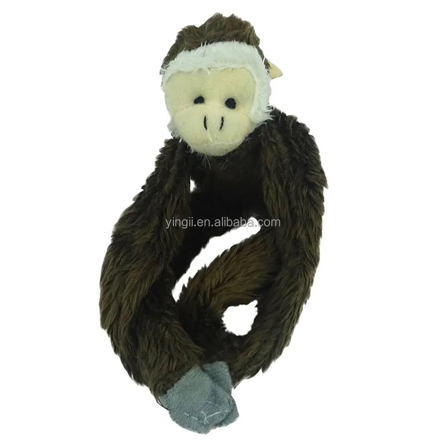 D818 yumuşak çiftlik buzdolabı mıknatısları arkadaşları uzun kollu kahverengi maymun hayvanlar oyuncak dolması mıknatıs peluş maymun