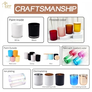 Hũ thủy tinh đen cao cấp có nắp, đựng nến, 10 oz và 3 oz - Product Image 5