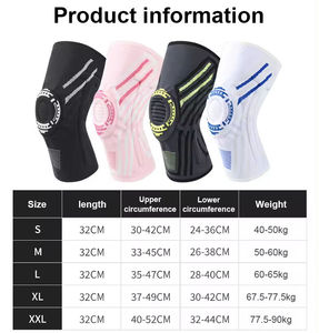 Genouillère de compression personnalisable avec logo, anneau rotulien en silicone, respirante, pour le sport - Product Image 3
