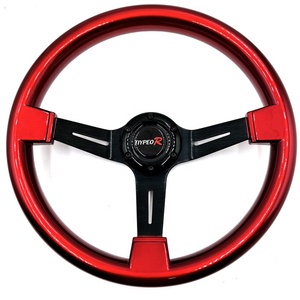 Volante Deportivo Universal ABS Rojo de 14 Pulgadas y 7 cm de Profundidad, Estilo JDM - Product Image 1