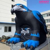 Tente tunnel gonflable géante personnalisée en forme d'aigle de 4,8 m, arche d'entrée mascotte pour événements sportifs en plein air