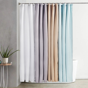 Qualité supérieure Spot Multi Couleur Étanche Lavable Pression <span class=keywords><strong>Mousse</strong></span> Tissu Crochet Rideau De <span class=keywords><strong>Douche</strong></span> Ensemble pour Salle De Bains - Product Image 1