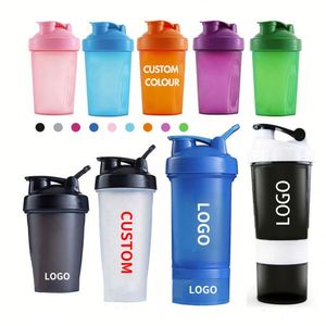 Bouteille de shaker à protéines personnalisée avec logo, 400 ml, 600 ml, en plastique PP, gobelet mélangeur pour la promotion sportive - Product Image 3
