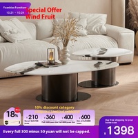 Table basse moderne en marbre de style nordique, lumineuse, design simple et de luxe pour petite table de centre pour maison ou appartement