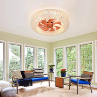 Moteur à courant continu contemporain Salon Maison Télécommande Corde de chanvre ABS Led Ventilateurs de plafond décoratifs
