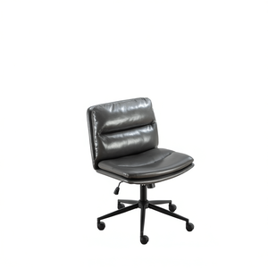 Fauteuil de bureau Db Lift Chair en cuir véritable, hauteur réglable, pivotant, design contemporain, base en métal - Product Image 1