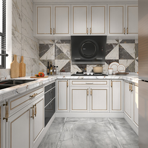 Muebles de Cocina Personalizados para Toda la Casa, Color Personalizado, Madera Contrachapada, Estilo Americano Moderno, Juego Completo con <span class=keywords><strong>Bisagras</strong></span> y Grifo - Product Image 4