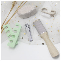 Kit de manucure professionnel jetable, étiquette privée, Pedi, Kit de soins des ongles, ensemble de limes pour les pieds