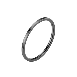 Jane Eyre-Anillo de boda de diseño Simple Unisex, anillos de boda de avión delgado de 2 MM, de acero inoxidable, bonito y pequeño - Product Image 3