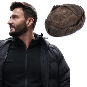 Perruque/toupet de cheveux humains noirs longs pour hommes, perruque/toupet de cheveux humains pour hommes noirs, toupet de cheveux humains afro pour femmes, vente en gros