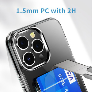 LeYi – coque de téléphone transparente en acrylique dur avec fente pour carte, étui transparent pour iphone 14 13 12 <span class=keywords><strong>11</strong></span> <span class=keywords><strong>pro</strong></span> max - Product Image 4