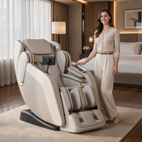 Silla de Masaje de Gravedad Cero ZhouQi, Shiatsu 3D, Reclinable con Bolsas de Aire para Todo el Cuerpo, Rodillo para Pantorrillas, Bluetooth, Luz LED, para Relajación en Casa y Spa