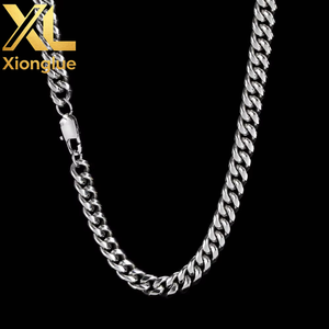Jewelers 2025 Wholesale Custom Chunky <b>Fasten</b> Stainless Steel Hiphop Necklace Bracelet 10mm Miami Cuban Link Chain Men - Product Image 2