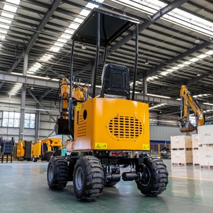 Cao Top HT10 mô hình mini Wheel máy xúc 360 độ ROTARY vườn Digger 1ton hoạt động trọng lượng koop Wheel máy xúc 1 năm - Product Image 5