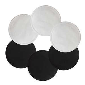 Tampons en <span class=keywords><strong>coton</strong></span> démaquillants lavables et réutilisables Emballage de boîte-cadeau rond 100% <span class=keywords><strong>bio</strong></span> noir Emballage personnalisé <span class=keywords><strong>coton</strong></span> bambou 3 couches - Product Image 2
