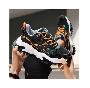 Mens Sneakers Breathable Damping Sports Shoes Thick Sole Running Walking Shoes Trainers Sport Sneakers