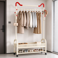 Séchoir à linge sur pied en acier carbone, double niveau, robuste, amovible et mobile - Design moderne, écologique et peu encombrant