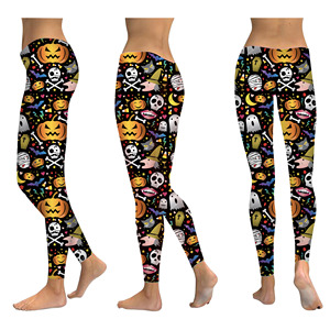 2019 Halloween Fitness Gym Personnalisé Imprimé <span class=keywords><strong>Leggings</strong></span> Pour <span class=keywords><strong>Les</strong></span> Femmes - Product Image 1