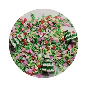 Bán Buôn 500G Giáng Sinh Kẹo Polymer Đất Sét Lát Sprinkles Với Nhựa Xmas Cây Hỗn Hợp Cho Scrapbook Thủ Công Mỹ Nghệ Thuật Làm Cung Cấp