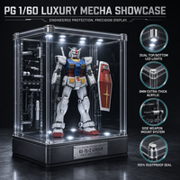 Vitrine de luxe en acrylique transparent pour figurines, boîte anti-poussière avec protection UV, tailles personnalisées OEM usine
