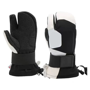 Guantes de un dedo para esquí de invierno unisex, guantes impermeables para exteriores, guantes de piel de cabra para snowboard y esquí - Product Image 1