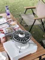 Plat en aluminium jetable avec couvercle, 950 ml, pour cuisson, voyage, camping, chauffage