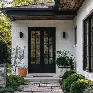 Portes françaises en aluminium de sécurité renforcées OUNA pour entrée extérieure, cadre renforcé avec système de verrouillage multipoints - Product Image 3