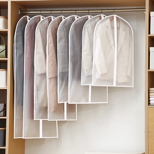 Couverture de vêtement suspendue <span class=keywords><strong>Protection</strong></span> PEVA cache-poussière en plastique pour costume manteau garde-robe vêtements organisateur - Product Image 1