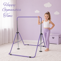 Barre de gymnastique horizontale pliable pour enfants en acier inoxydable, haute capacité de charge, réglable en hauteur, équipement de fitness junior, vente en gros