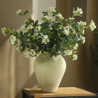 Fleur de boule de neige artificielle en soie faite à la main, ornements décoratifs pour la maison et le salon, style nordique minimaliste, photographie florale de style Ins