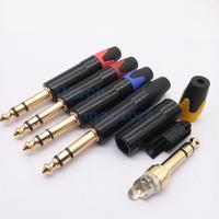 Connecteur Jack Stéréo TRS Utech UT-14TRSM-08G 2026, Prise Mâle 1/4'' avec Placage Or Cuivre (6,5 mm/6,3 mm/6,35 mm)
