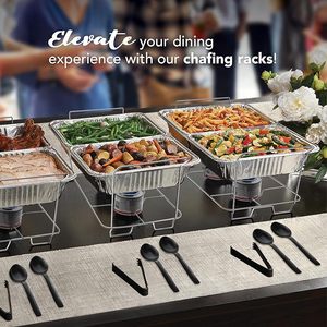Groothandel Hot Style Chafing Wire Rack <span class=keywords><strong>Buffet</strong></span> Stand Volledige Maat RVS Container voor Schaal Serveerbladen Voedselwarmer - Product Image 5