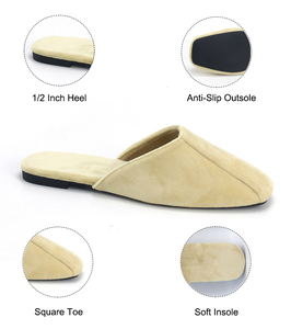 <span class=keywords><strong>Mules</strong></span> en fourrure chaudes pour femmes, printemps-automne, confortables, sans dos, plates, décontractées, à enfiler, à <span class=keywords><strong>talon</strong></span> bas, mocassins - Product Image 6