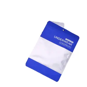 Fornecedor de fábrica de impressão digital em tecido para roupas íntimas, bolsa com zíper transparente para sacos